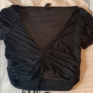 sheer urban outfitters crop top